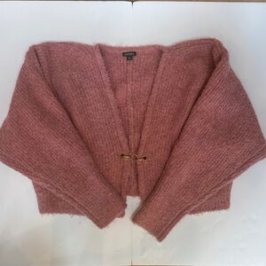 wild fable Dusty Rose Cropped Toggle Cardigan